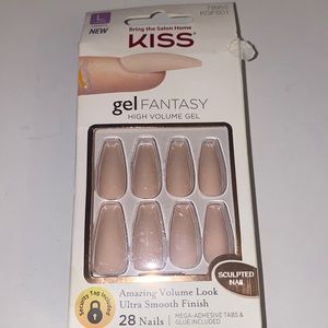 NEW size Large Kiss gel fantasy sculpted nail set